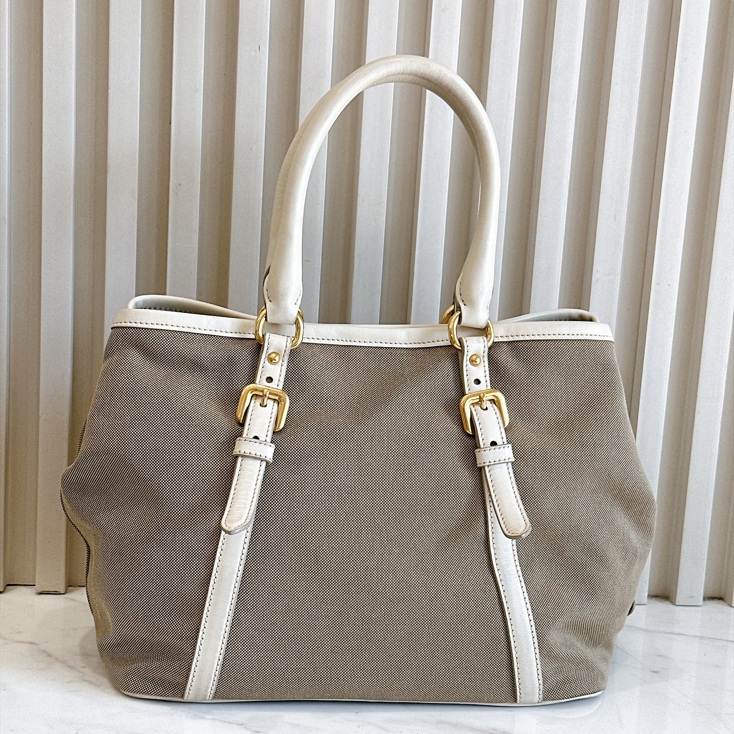Prada Logo Jacquard Tote Bag