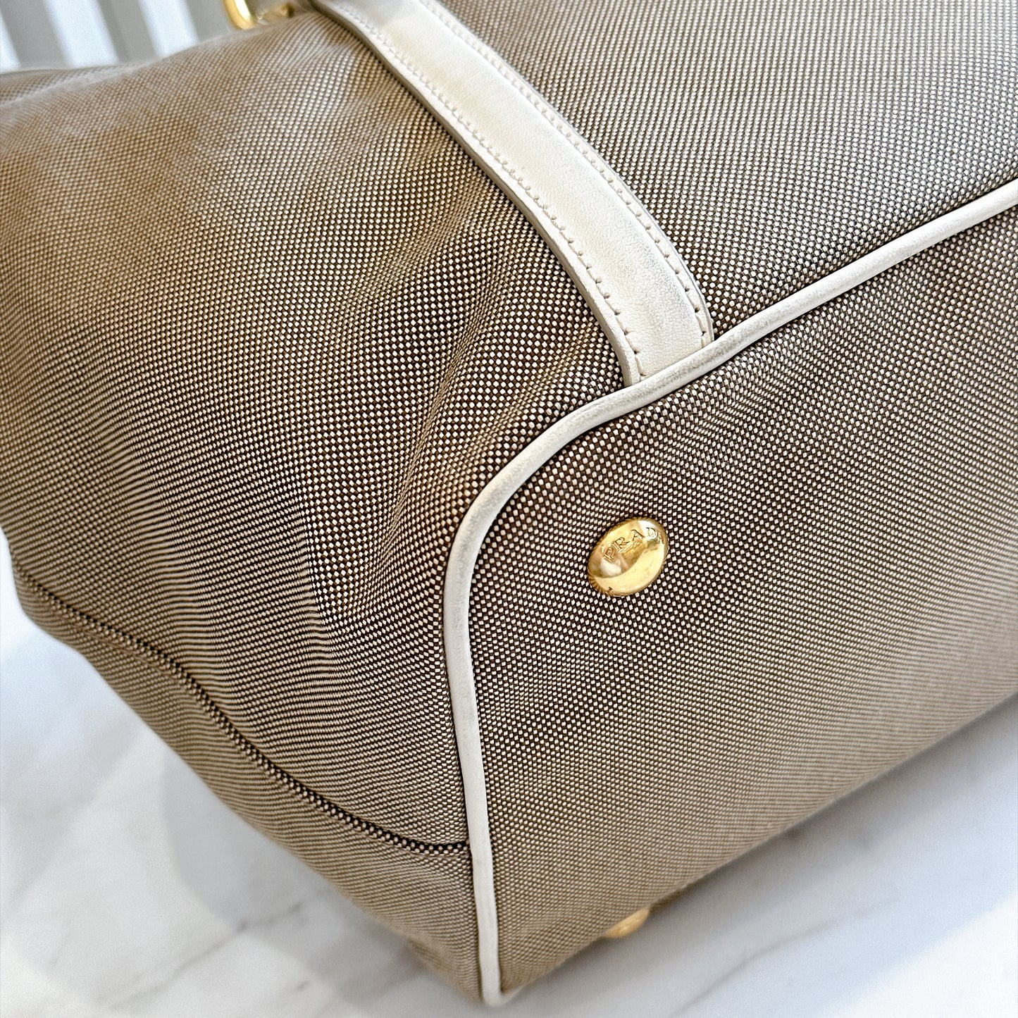 Prada Logo Jacquard Tote Bag