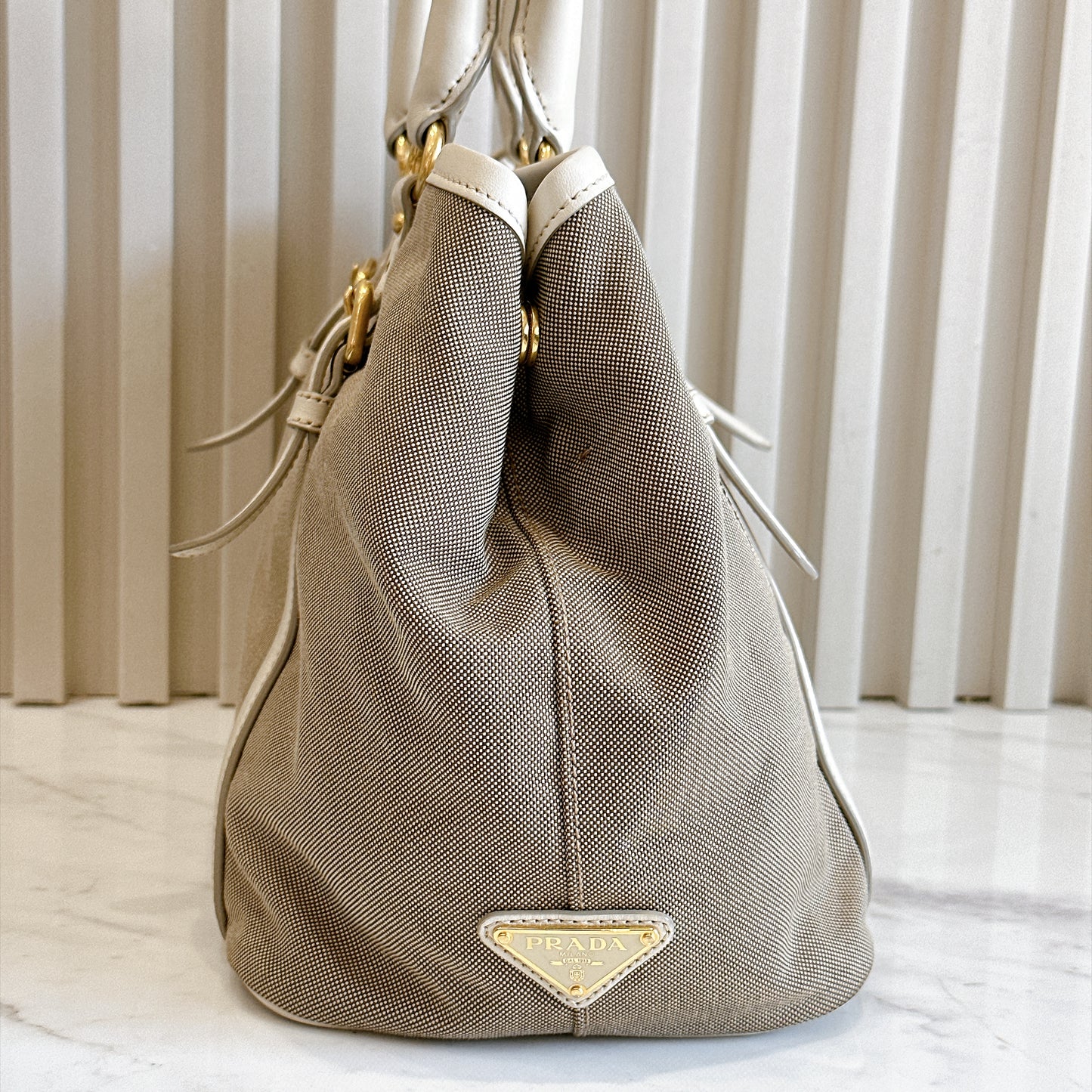 Prada Logo Jacquard Tote Bag