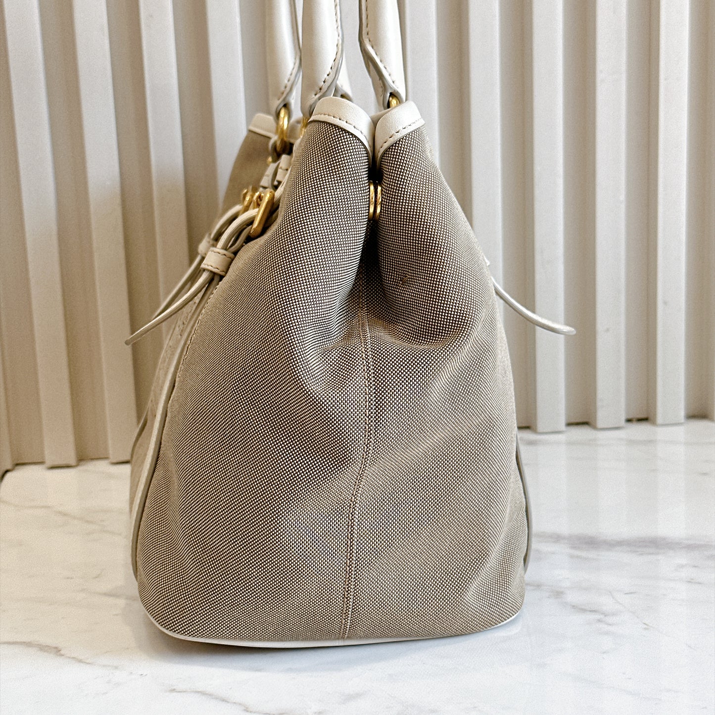 Prada Logo Jacquard Tote Bag