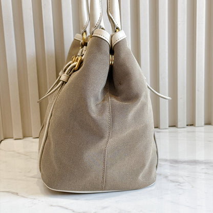 Prada Logo Jacquard Tote Bag