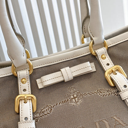 Prada Logo Jacquard Tote Bag