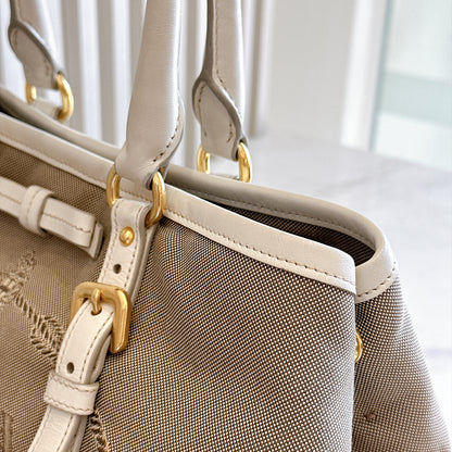 Prada Logo Jacquard Tote Bag