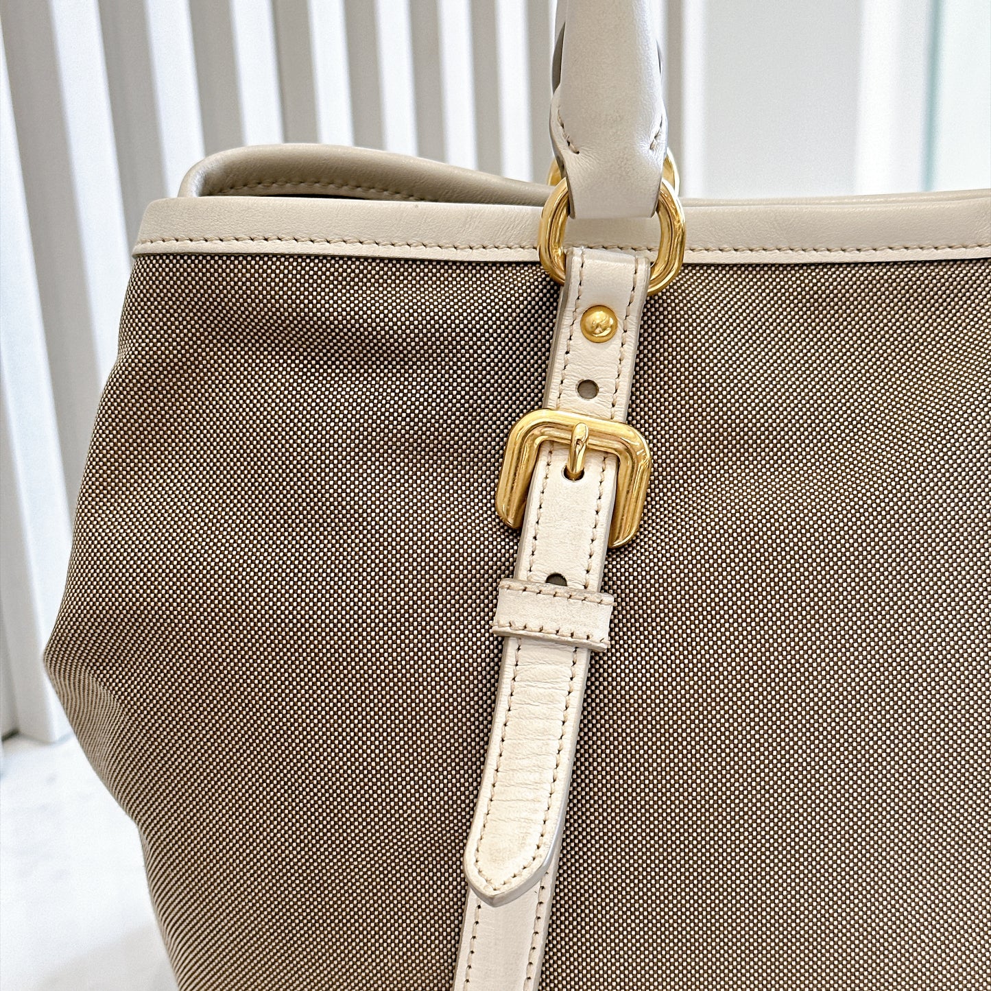 Prada Logo Jacquard Tote Bag