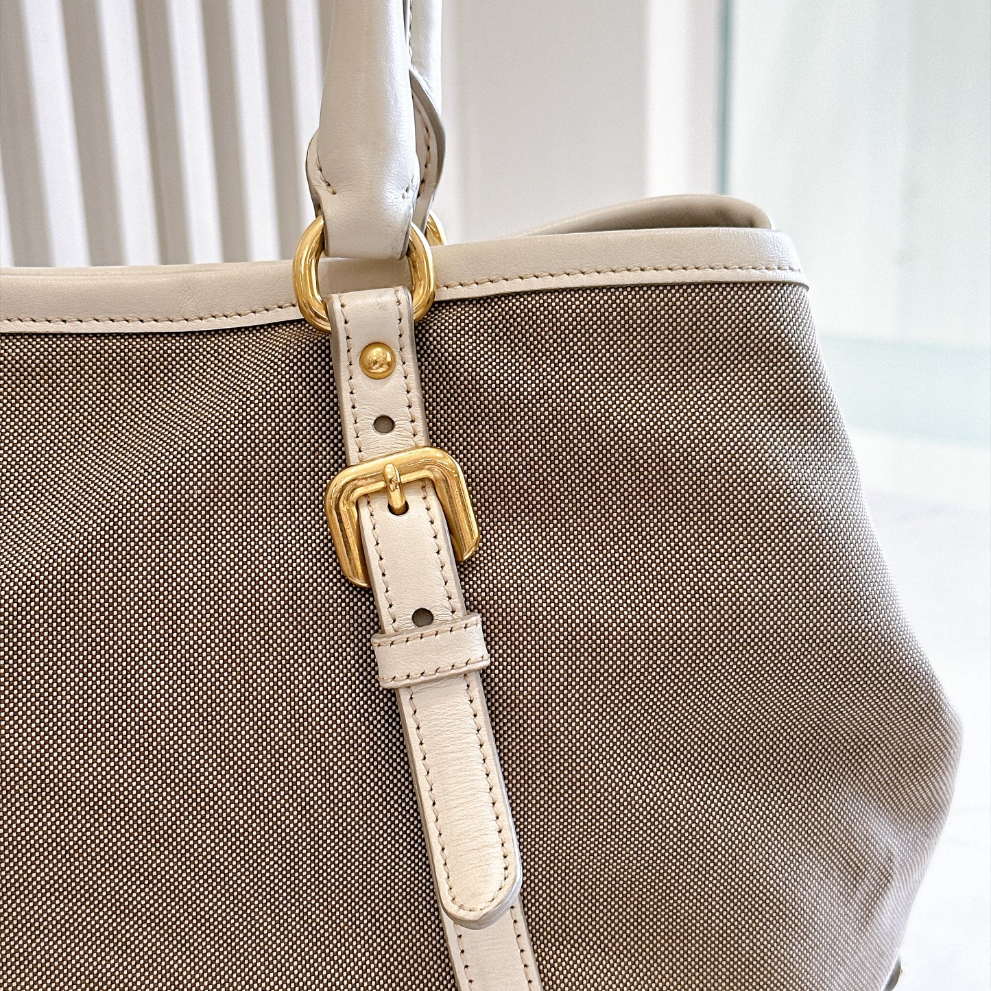 Prada Logo Jacquard Tote Bag
