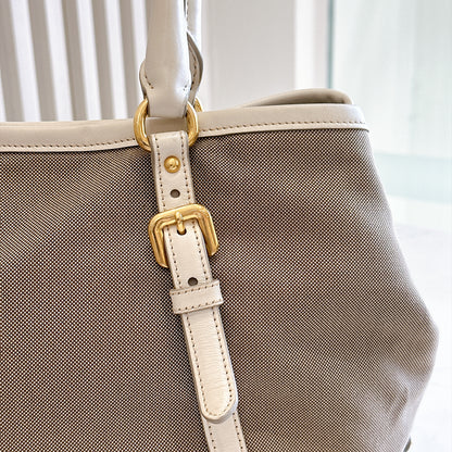 Prada Logo Jacquard Tote Bag
