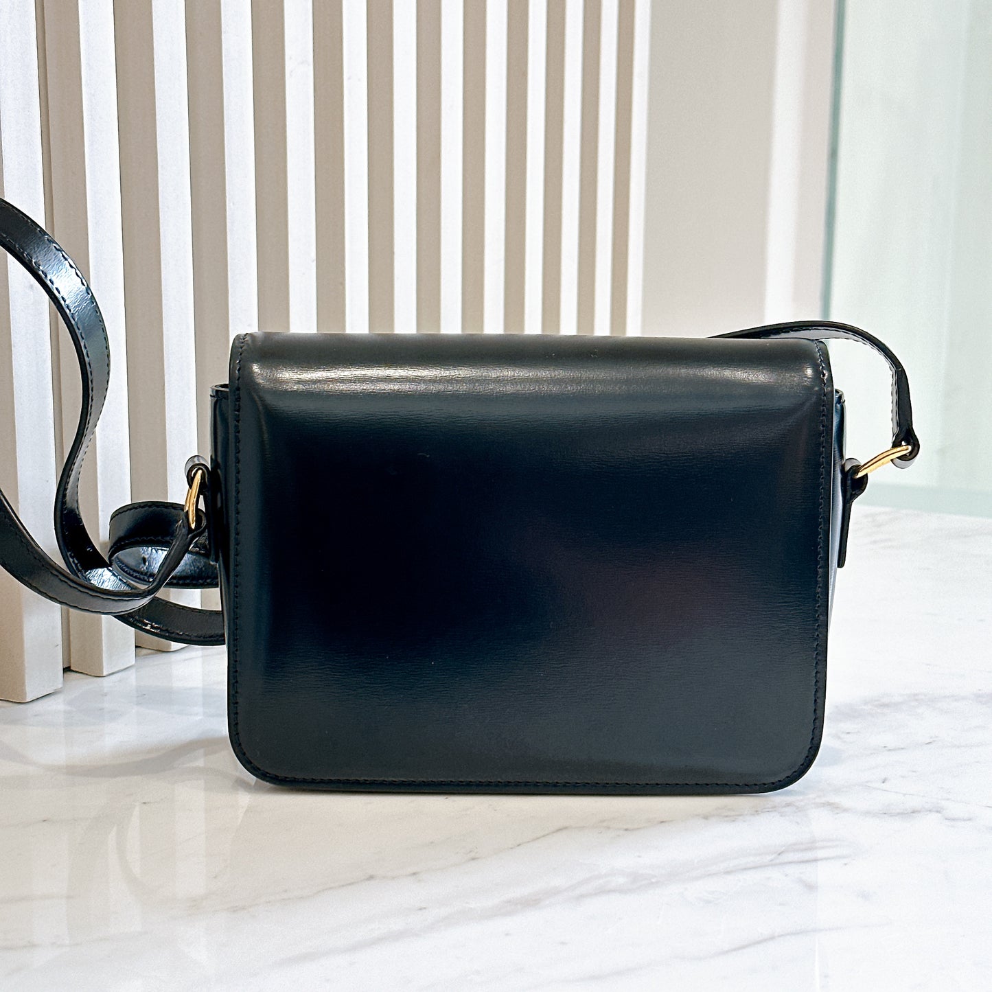 Celine Teen Triomphe in Black Calfskin