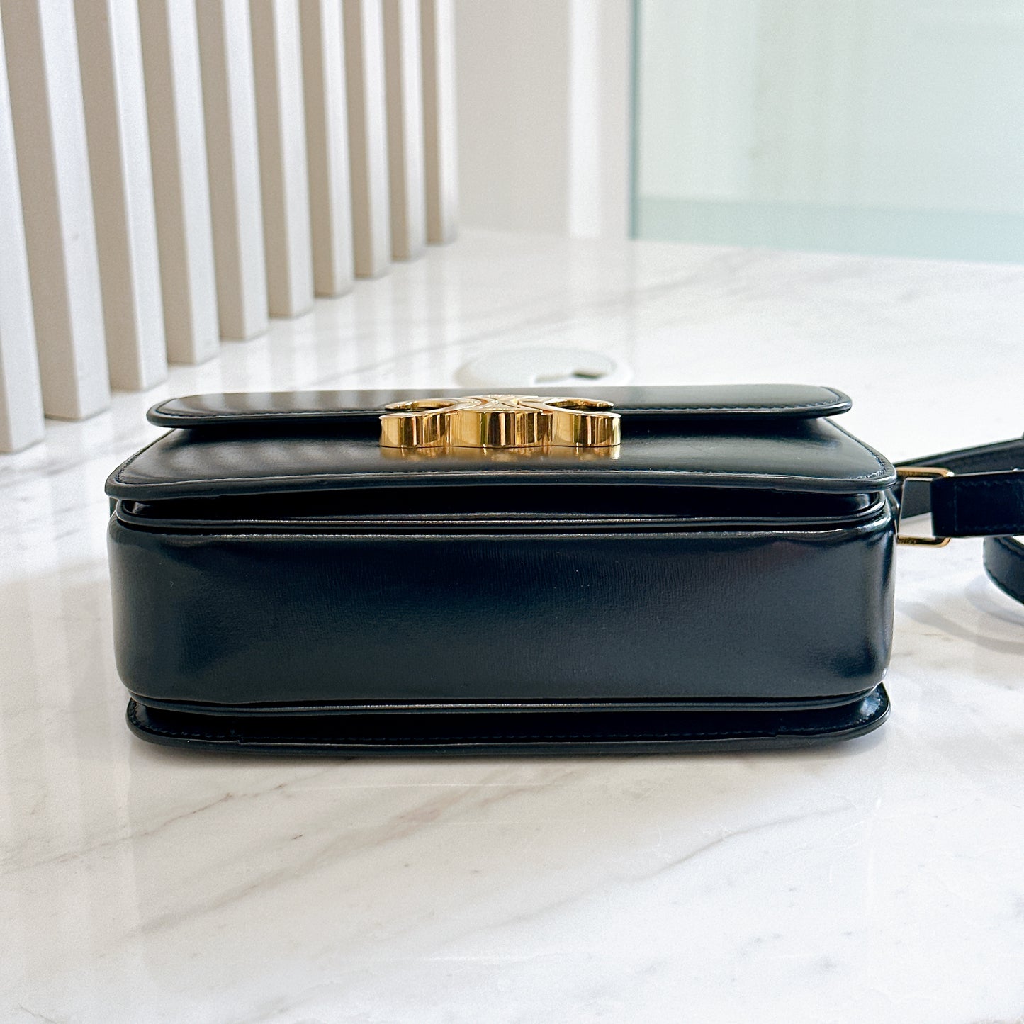 Celine Teen Triomphe in Black Calfskin