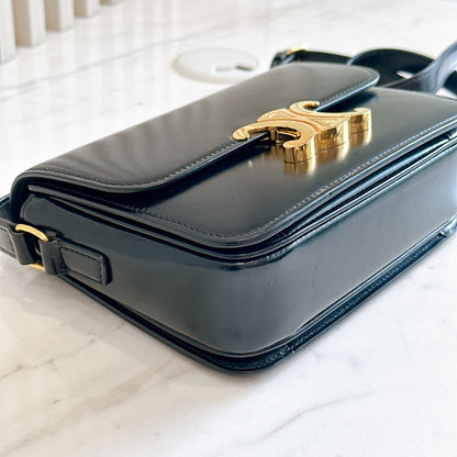 Celine Teen Triomphe in Black Calfskin