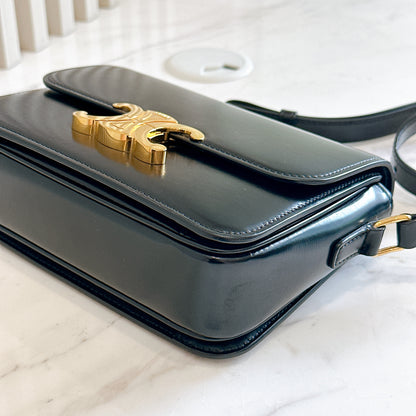 Celine Teen Triomphe in Black Calfskin