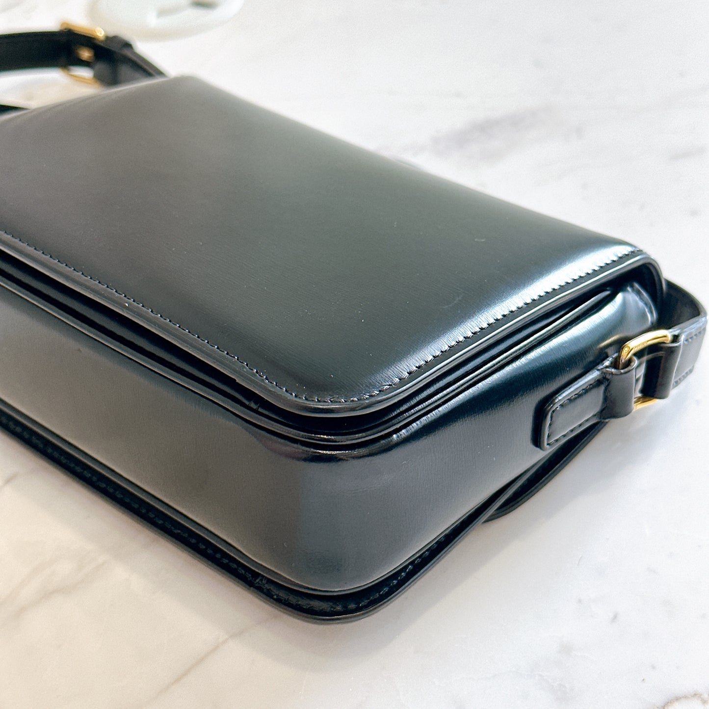 Celine Teen Triomphe in Black Calfskin