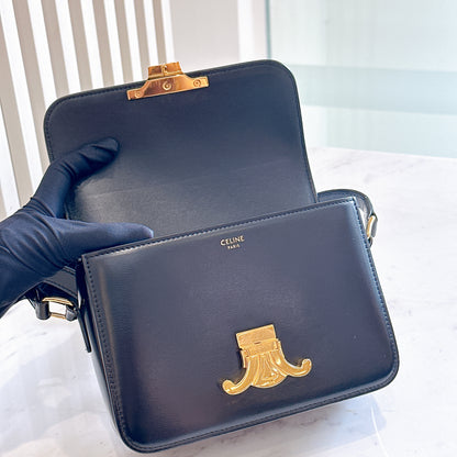 Celine Teen Triomphe in Black Calfskin