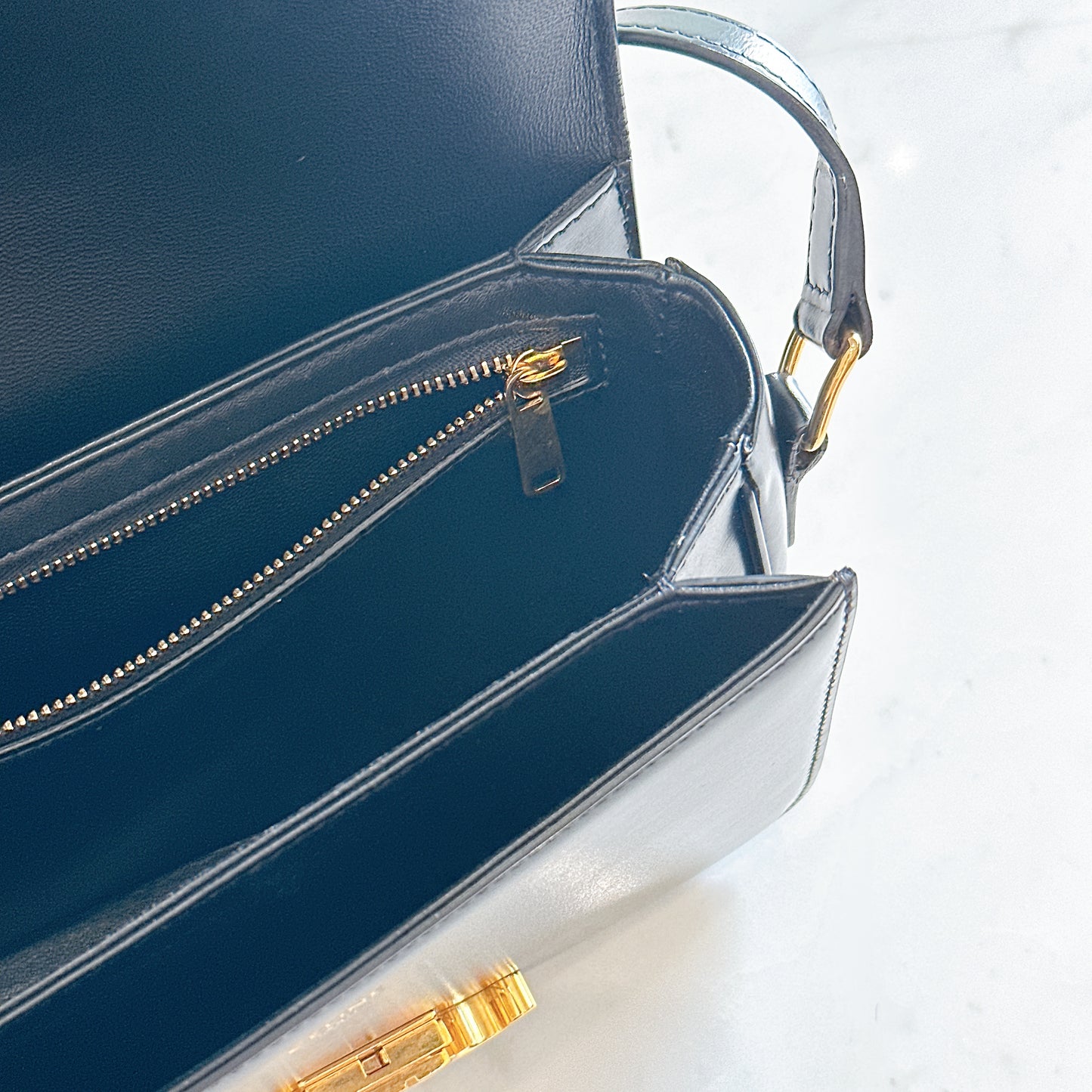 Celine Teen Triomphe in Black Calfskin