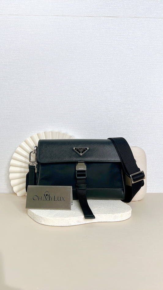 Prada Renylon and Saffiano Leather Crossbody
