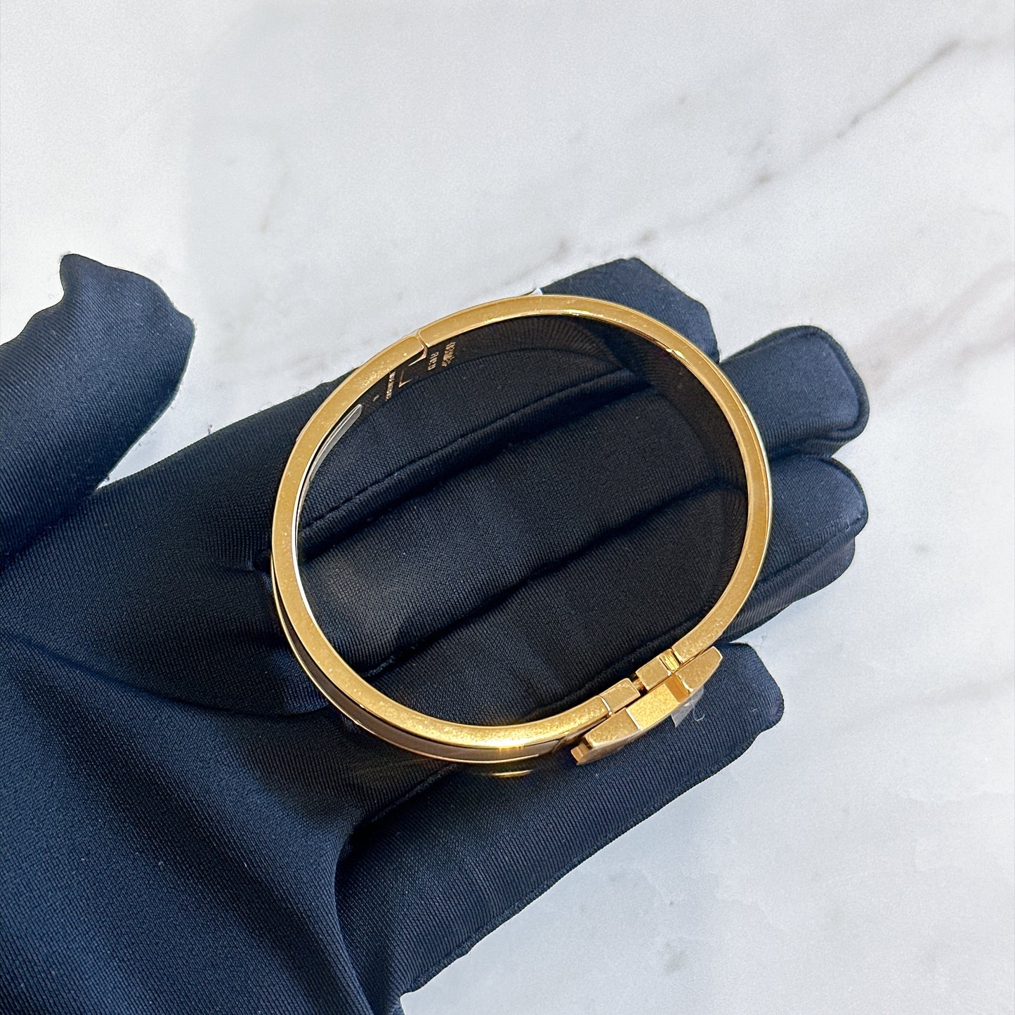 Hermes Clic H Bracelet in Marron Glace