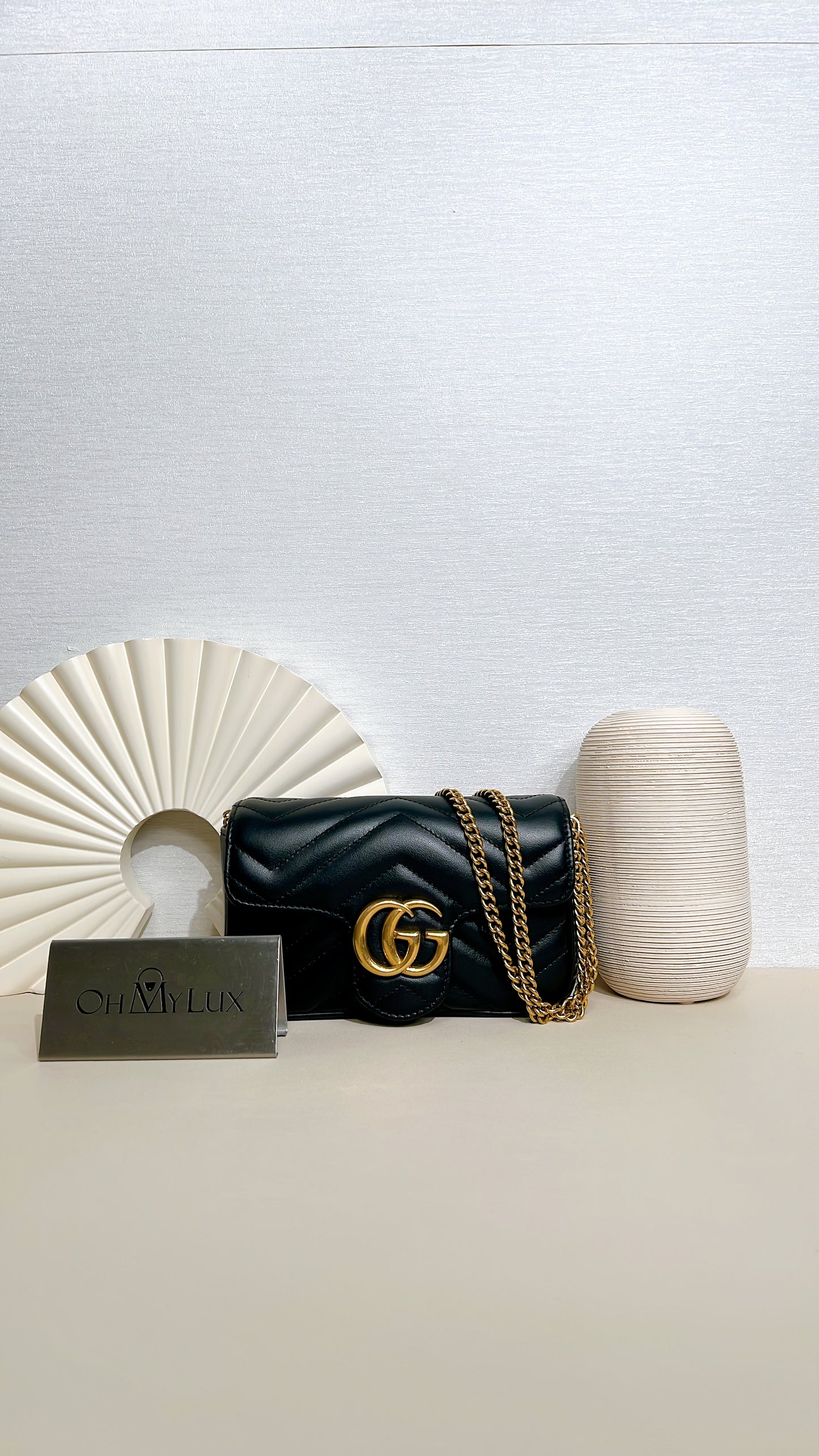 Gucci Marmont Supermini in Black GHW