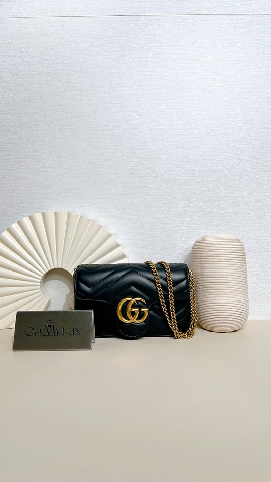 Gucci Marmont Supermini in Black GHW
