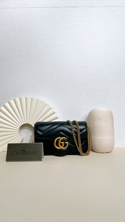 Gucci Marmont Supermini in Black GHW