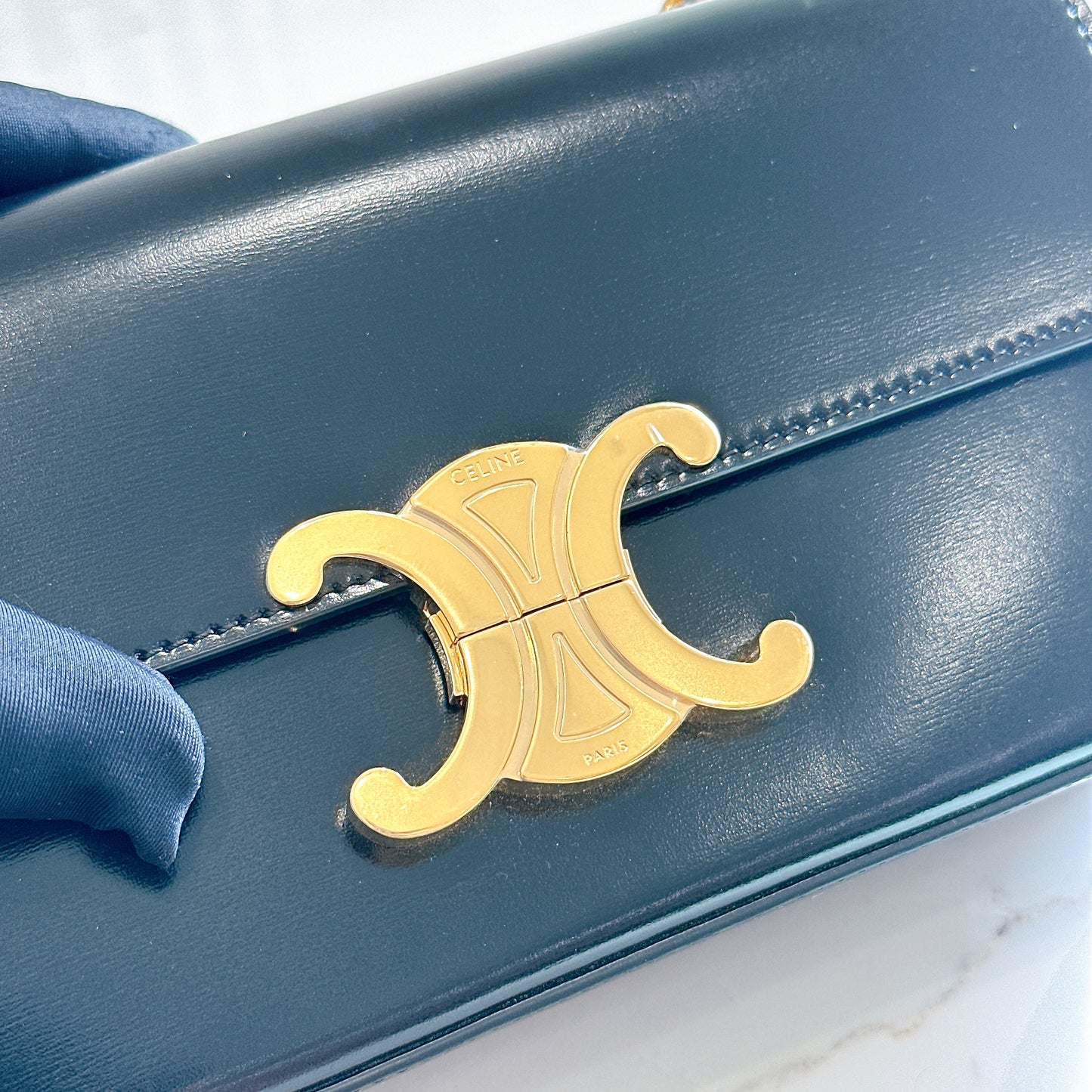 Celine Claude Chain Bag in Black GHW