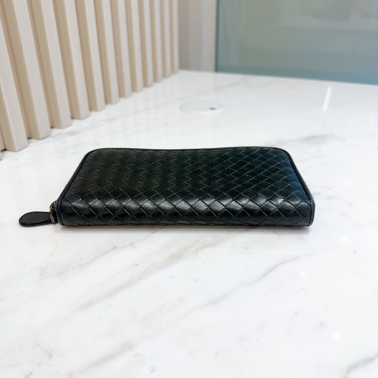 Bottega Veneta Interecciato Wallet in Grey