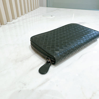 Bottega Veneta Interecciato Wallet in Grey