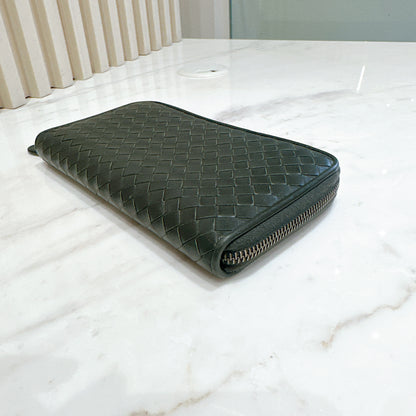 Bottega Veneta Interecciato Wallet in Grey