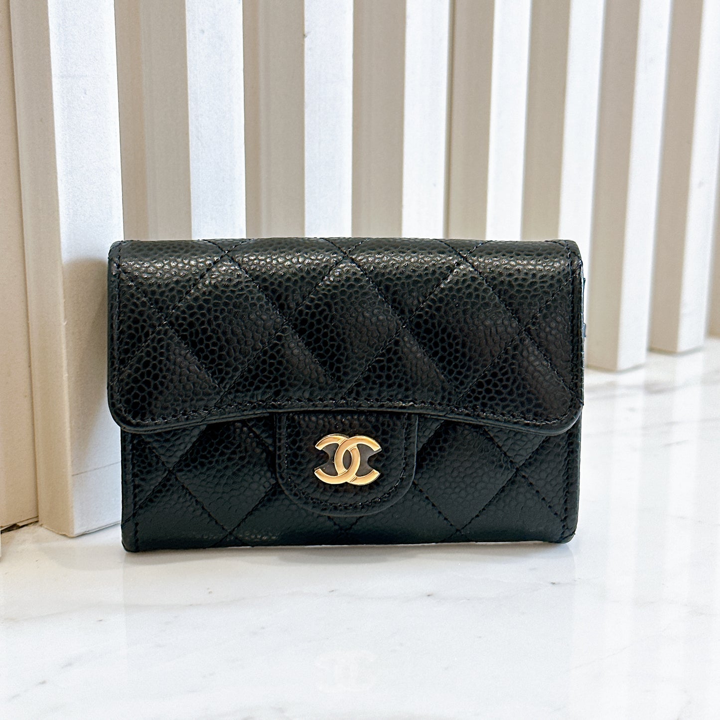 Chanel Clasisc Card Holder in Black GHW