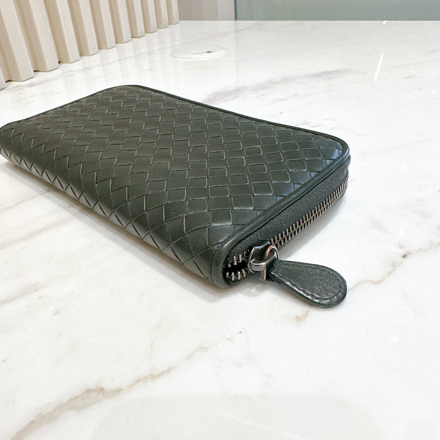 Bottega Veneta Interecciato Wallet in Grey