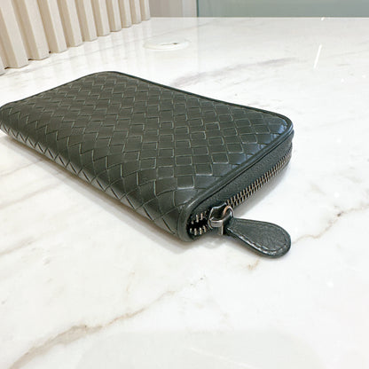 Bottega Veneta Interecciato Wallet in Grey