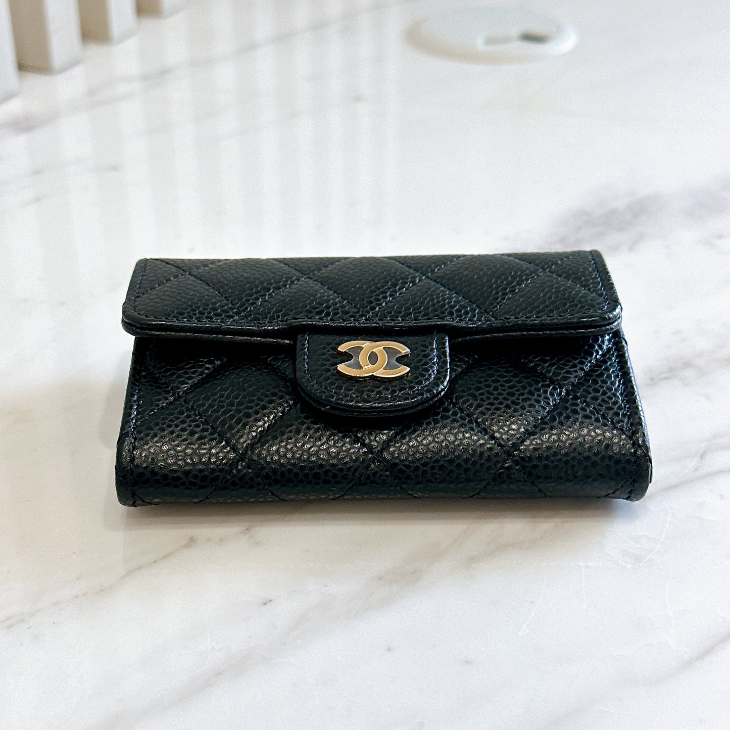 Chanel Clasisc Card Holder in Black GHW