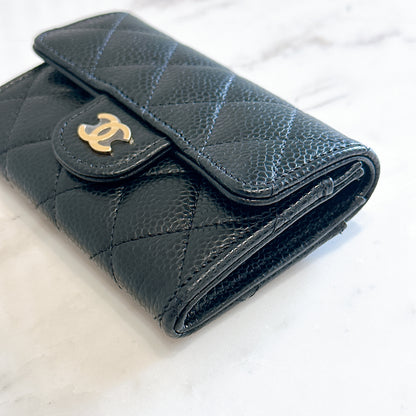 Chanel Clasisc Card Holder in Black GHW