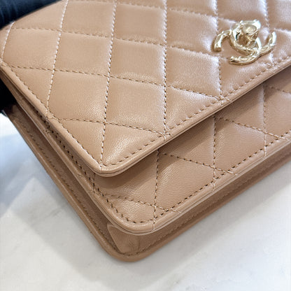 Chanel Trendy CC Wallet On Chain in Beige