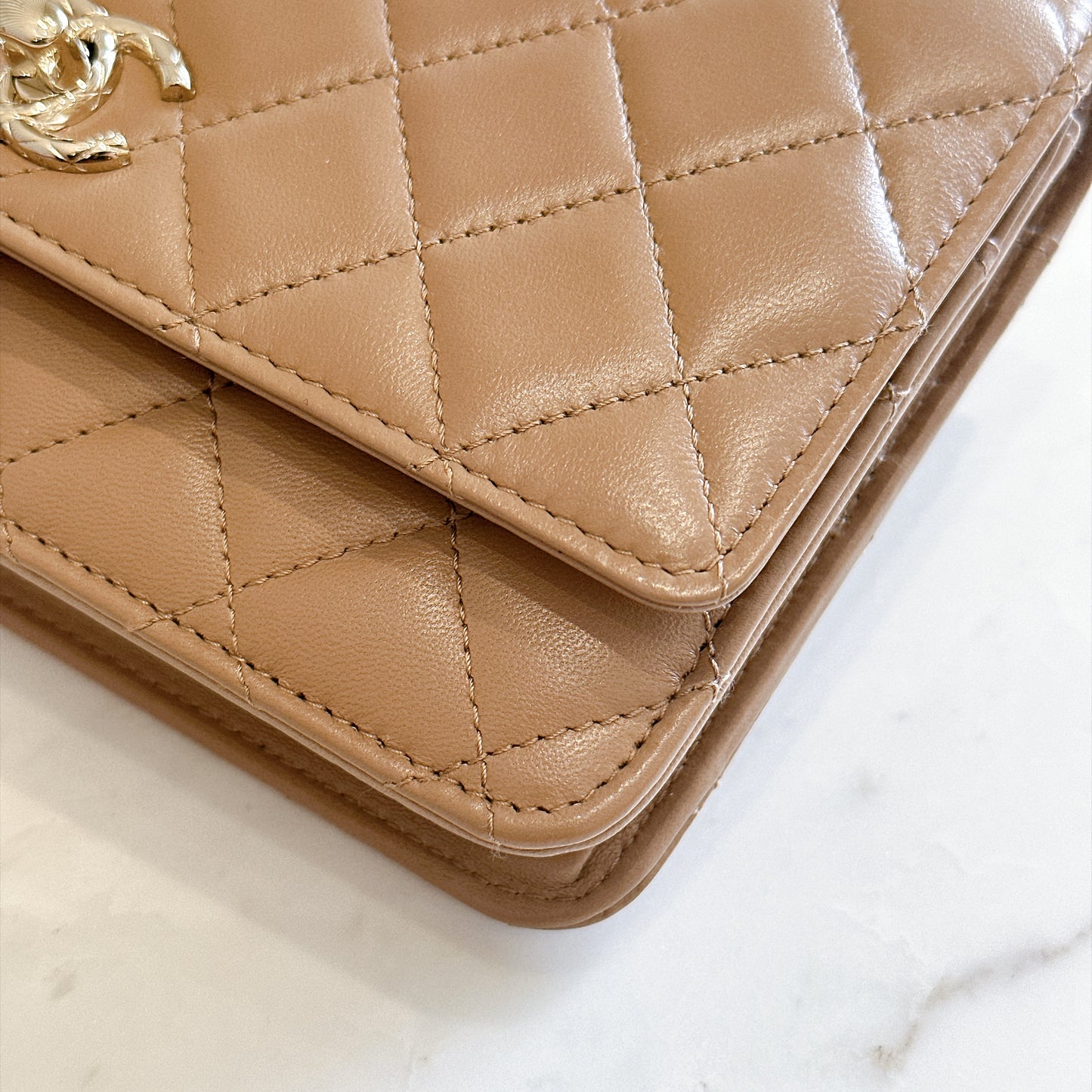 Chanel Trendy CC Wallet On Chain in Beige