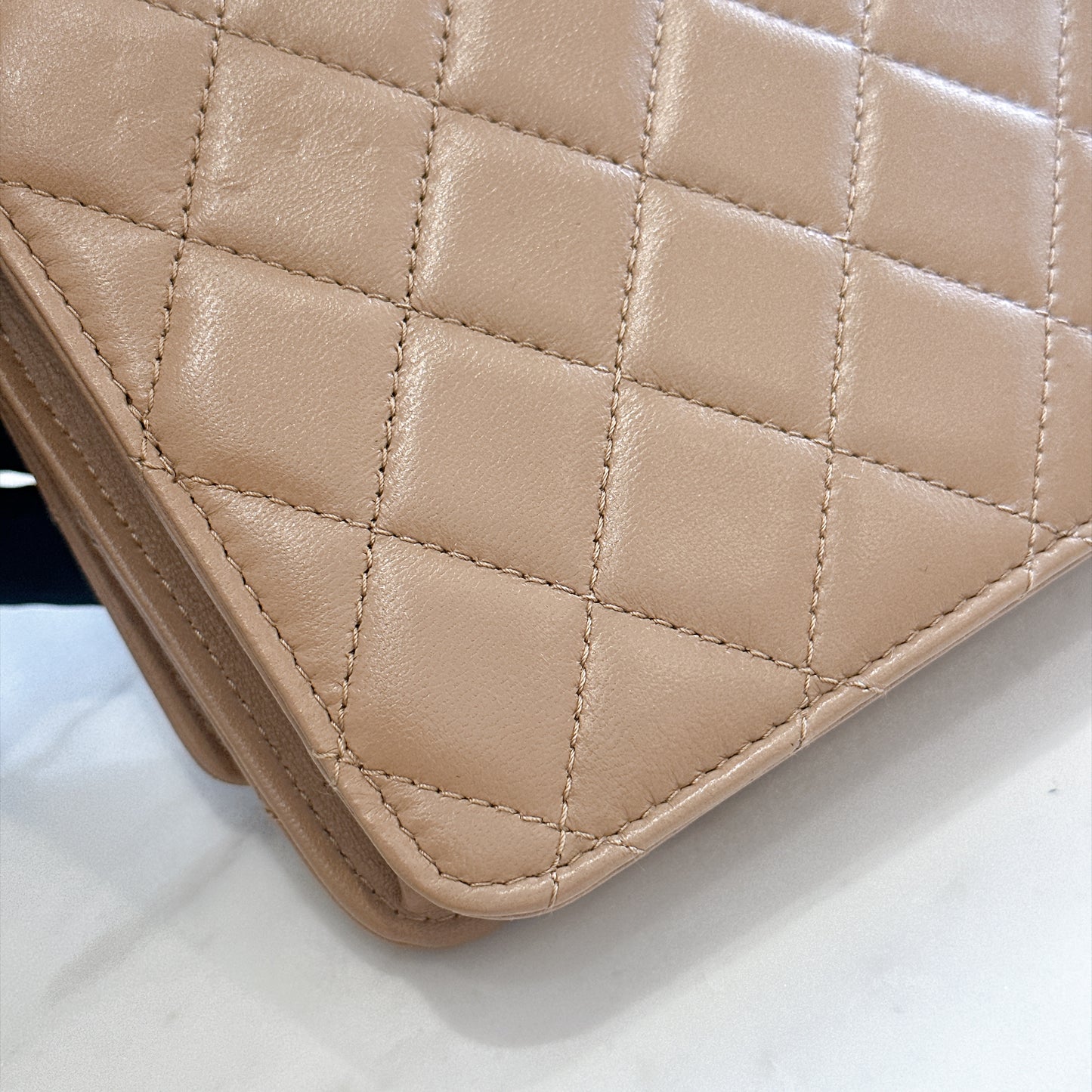 Chanel Trendy CC Wallet On Chain in Beige