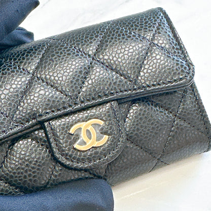 Chanel Clasisc Card Holder in Black GHW