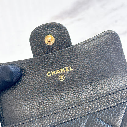 Chanel Clasisc Card Holder in Black GHW