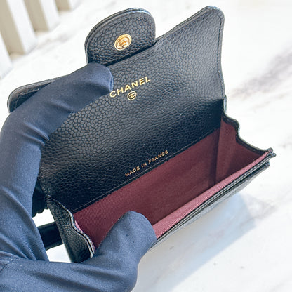 Chanel Clasisc Card Holder in Black GHW