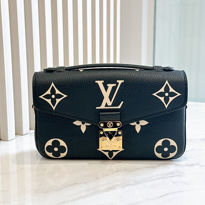 LV Metis East West Bicolor Black / Creme