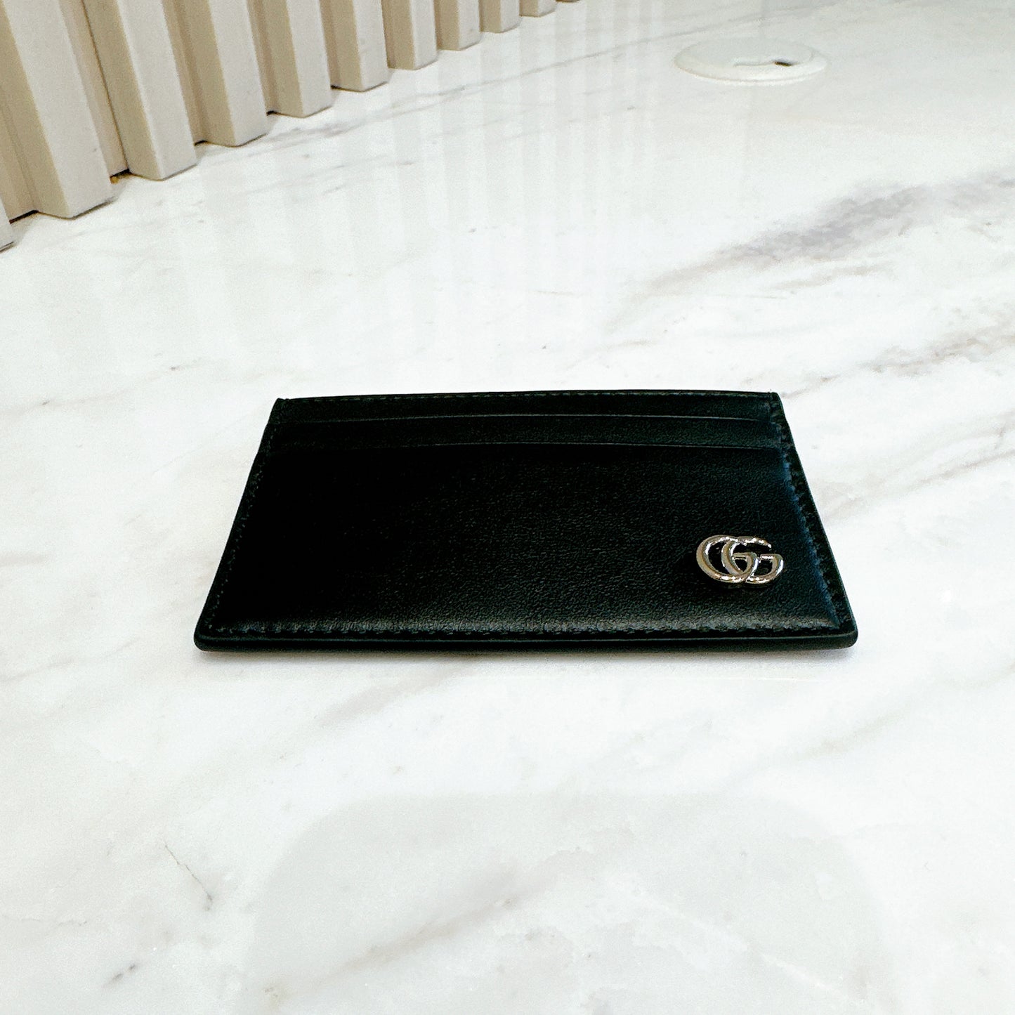Gucci Marmont Card Case in Black SHW