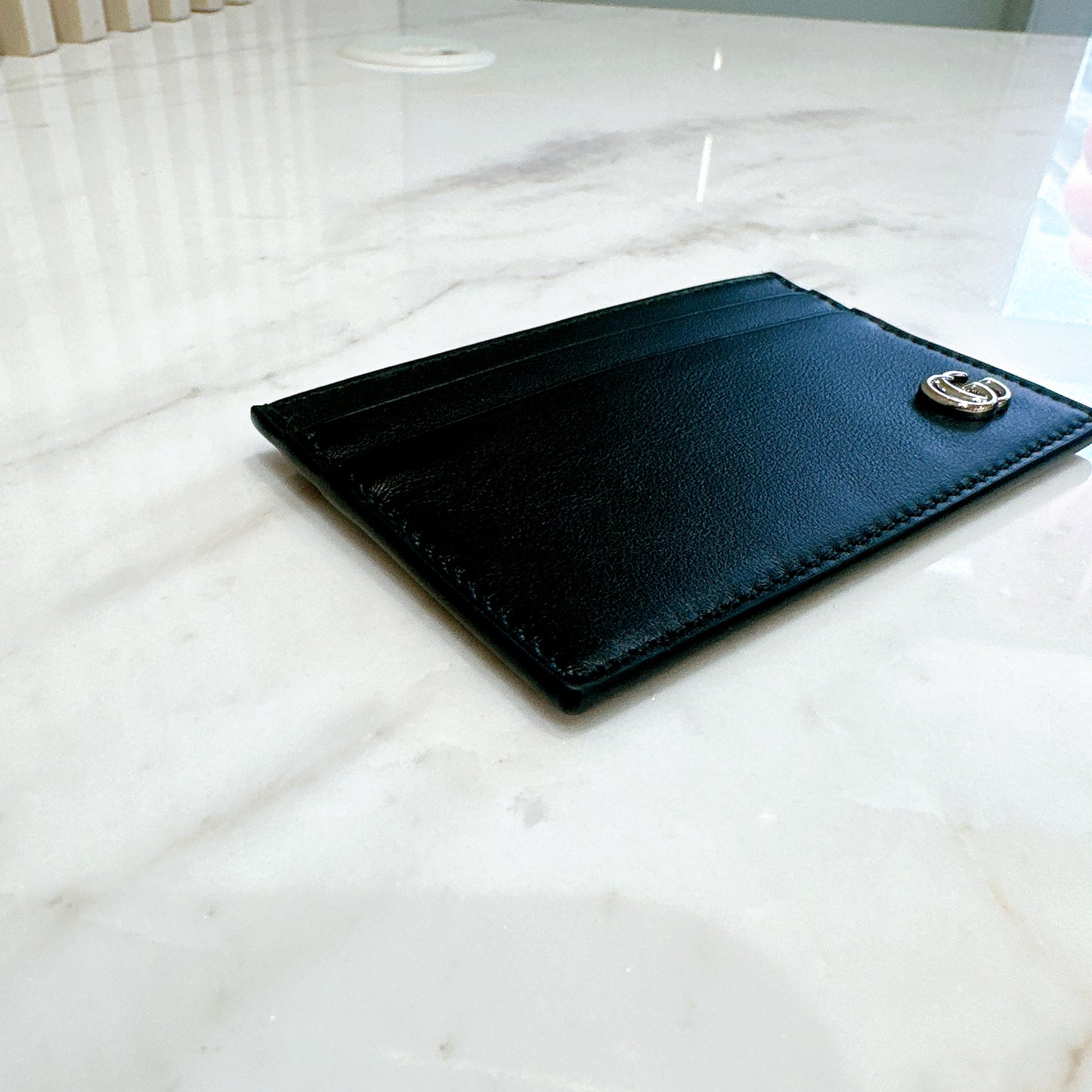 Gucci Marmont Card Case in Black SHW