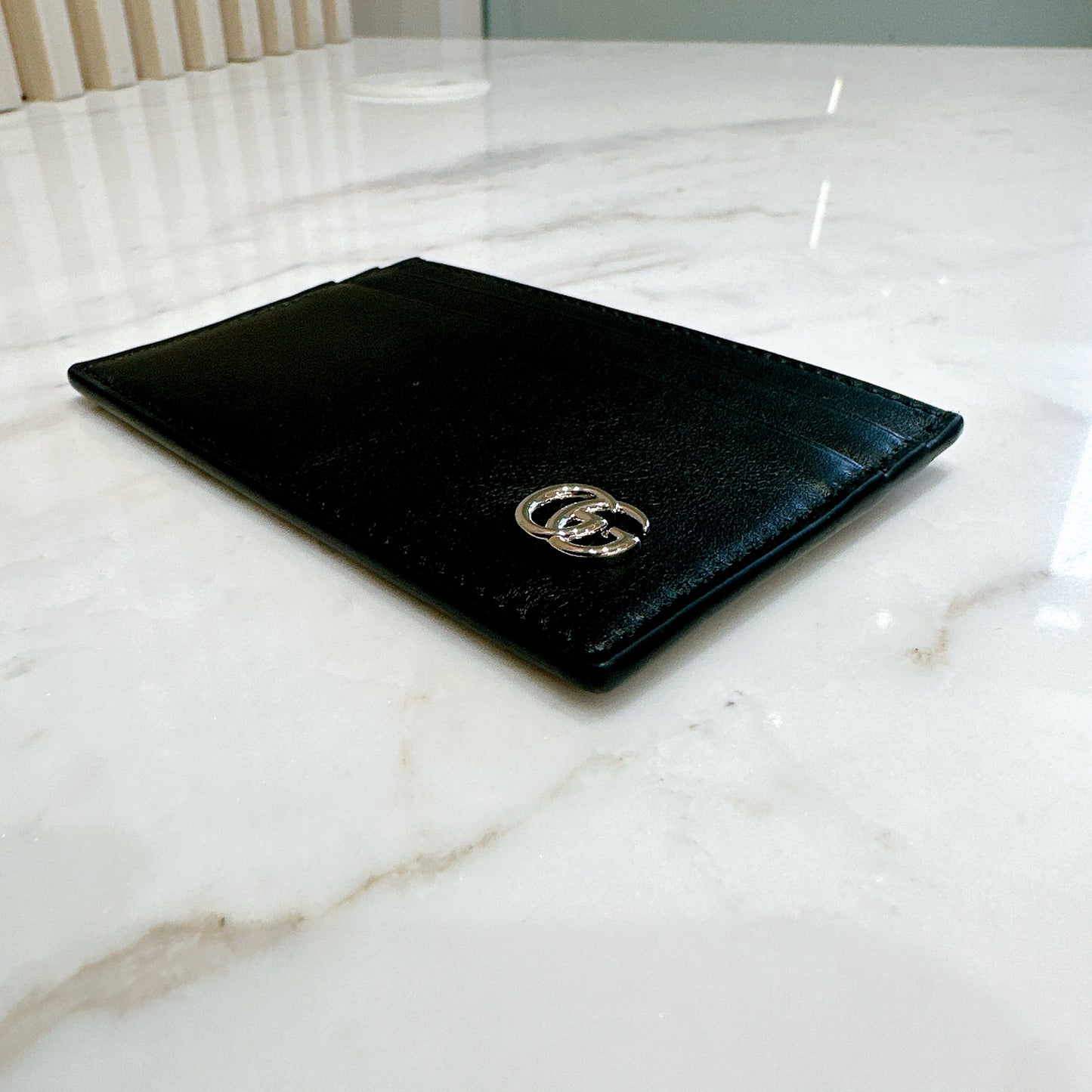 Gucci Marmont Card Case in Black SHW