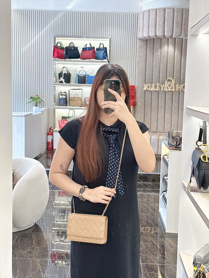Chanel Trendy CC Wallet On Chain in Beige