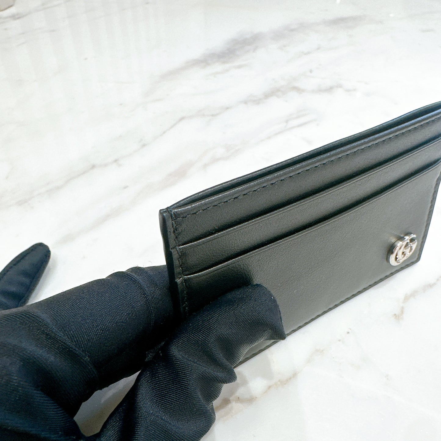 Gucci Marmont Card Case in Black SHW