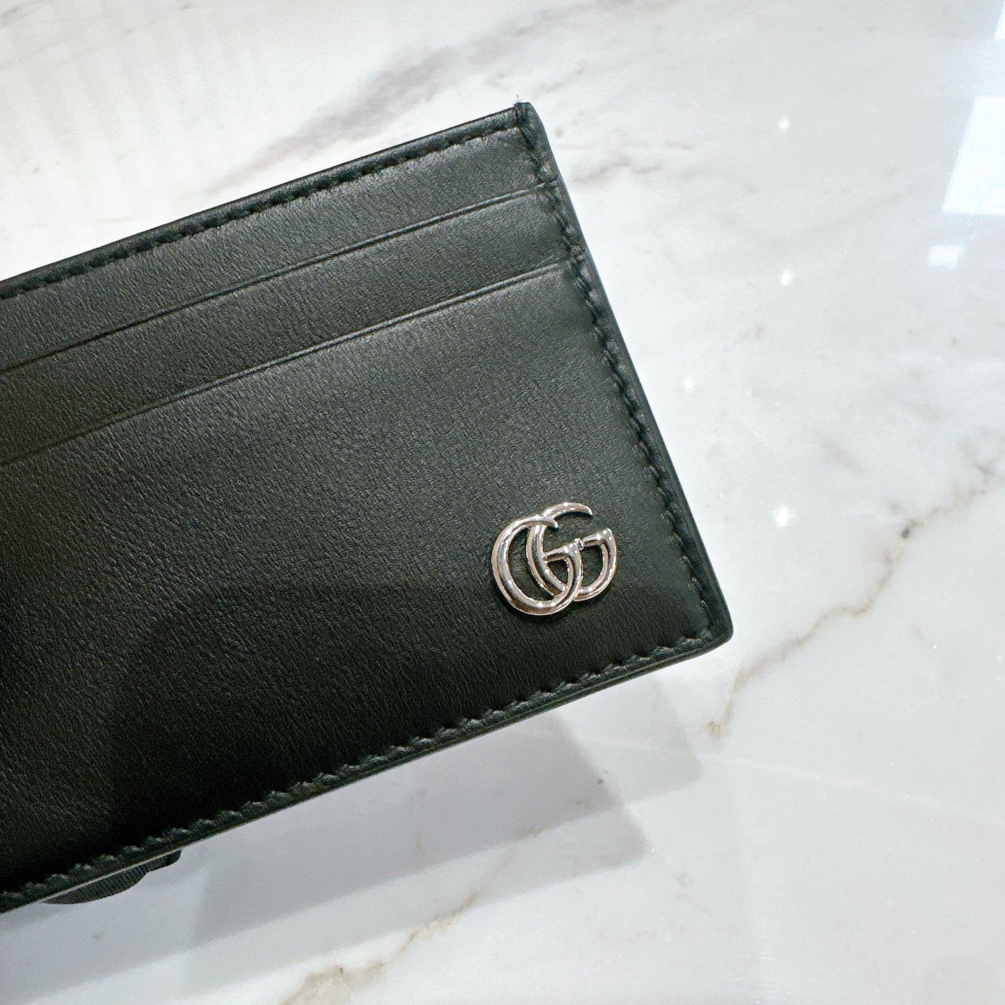 Gucci Marmont Card Case in Black SHW