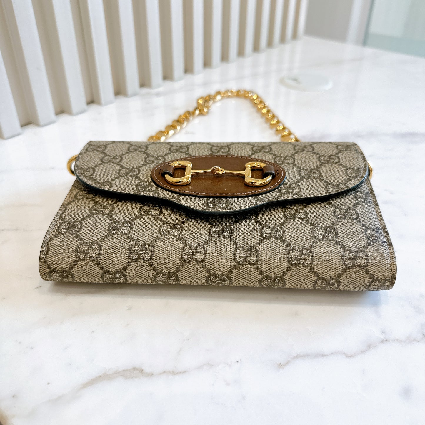 Gucci Supreme Mini Horsebit Chain Bag