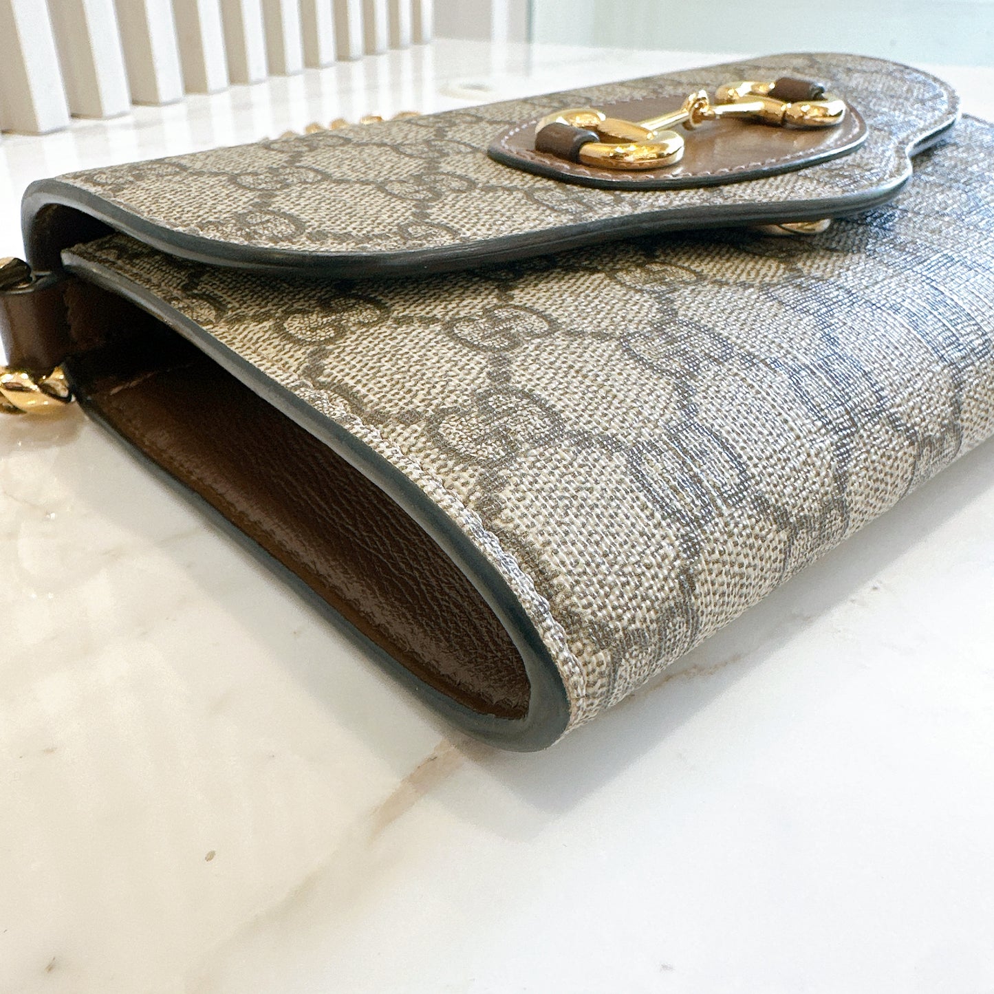 Gucci Supreme Mini Horsebit Chain Bag