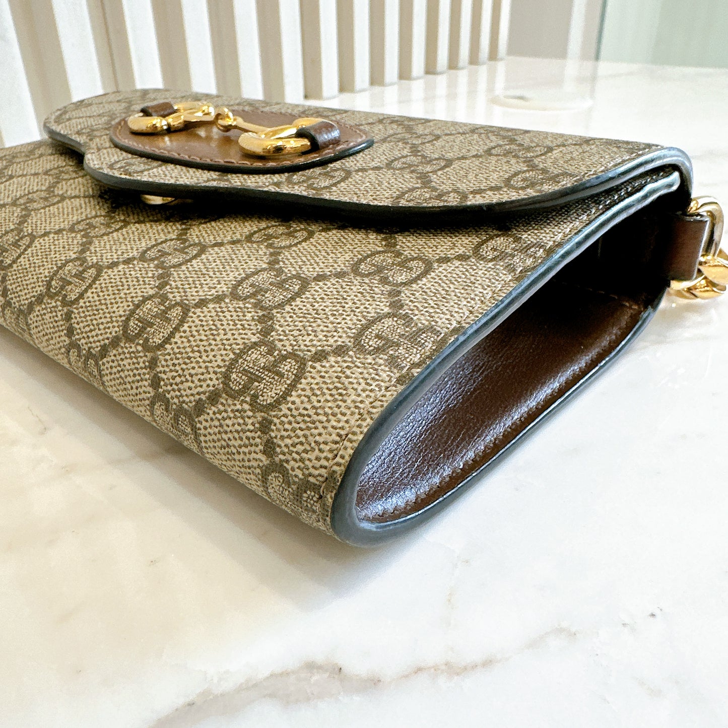 Gucci Supreme Mini Horsebit Chain Bag