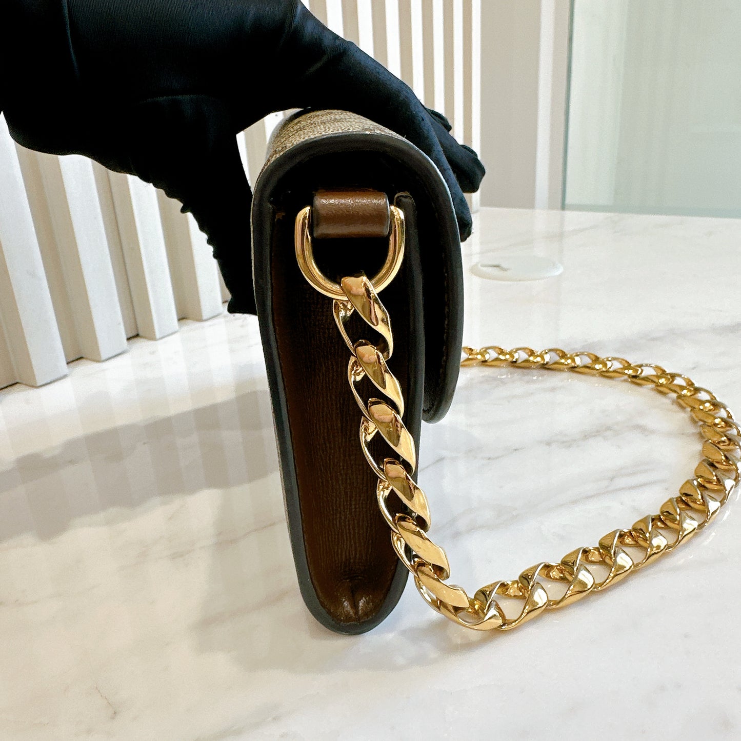 Gucci Supreme Mini Horsebit Chain Bag