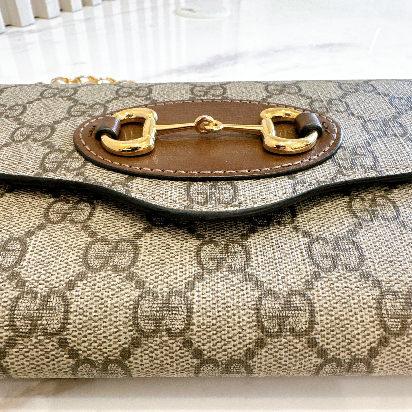 Gucci Supreme Mini Horsebit Chain Bag
