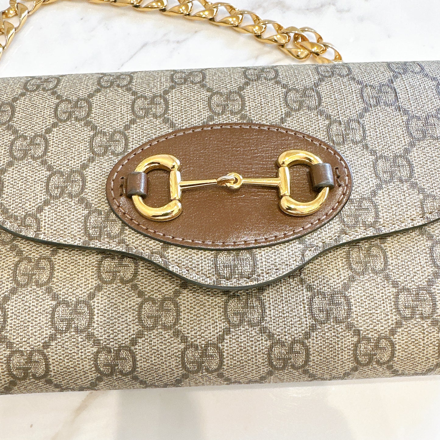 Gucci Supreme Mini Horsebit Chain Bag